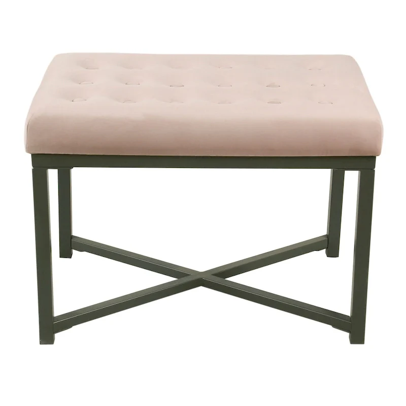 Velvet Tufted Footstool