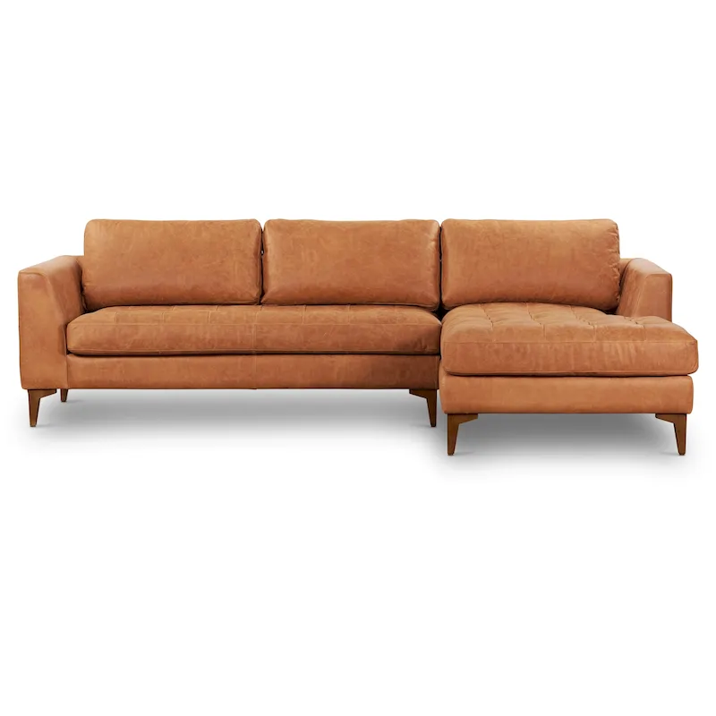 Poly & Bark Calle 114 Right-Facing Sectional - Full Grain Genuine Italian Leather