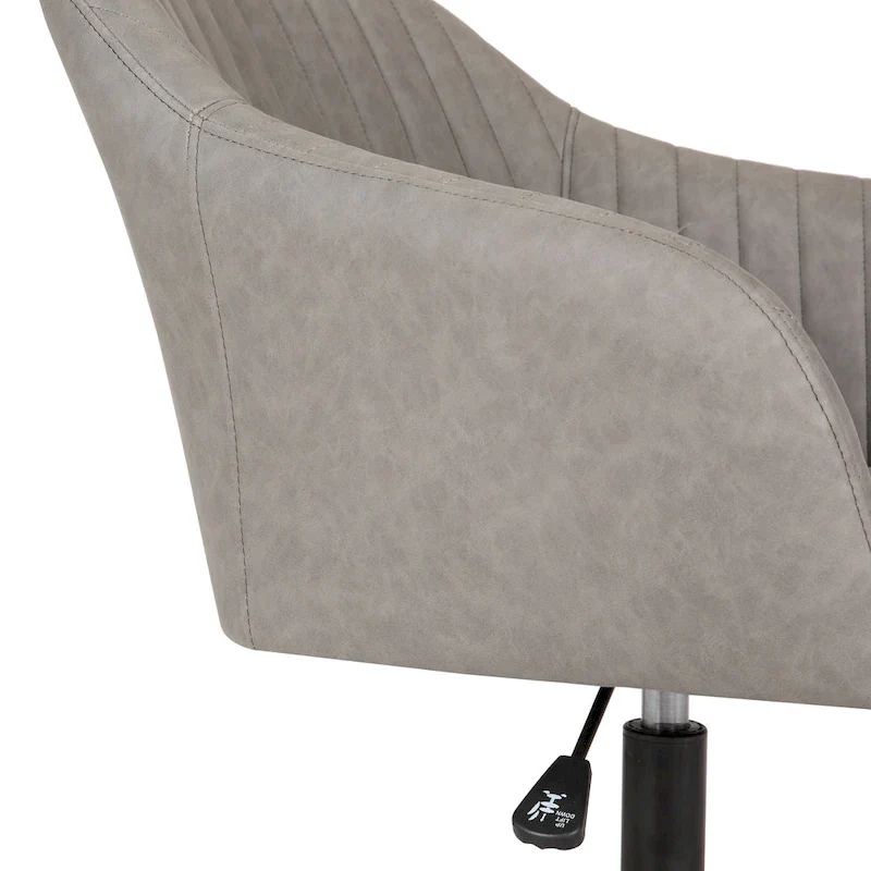Office Desk Chair, Tufted PU Leather Upholstery
