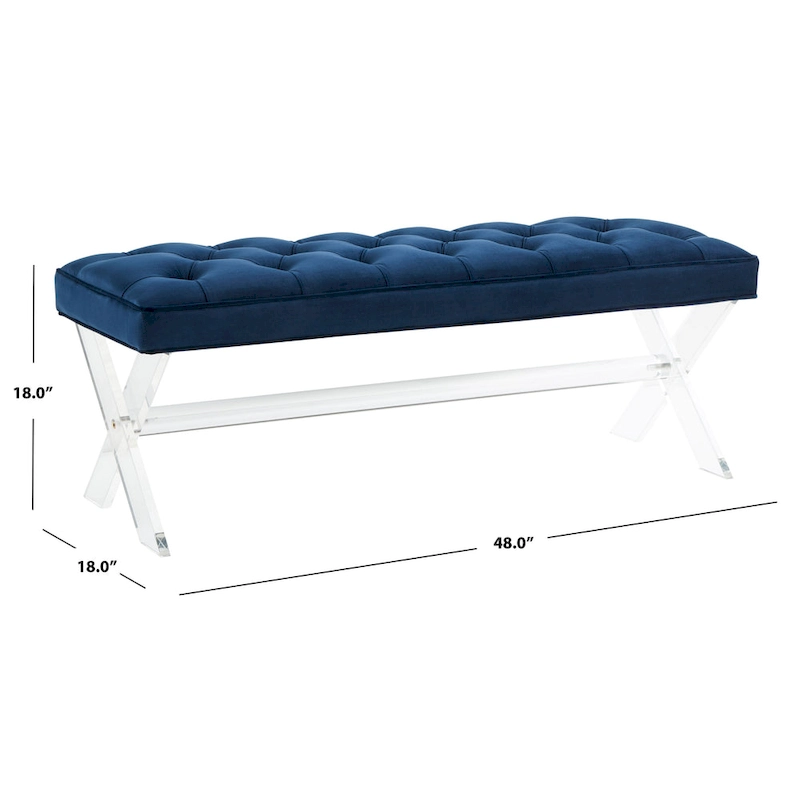 SAFAVIEH Couture Ketevan Tufted Acrylic Bench - 48