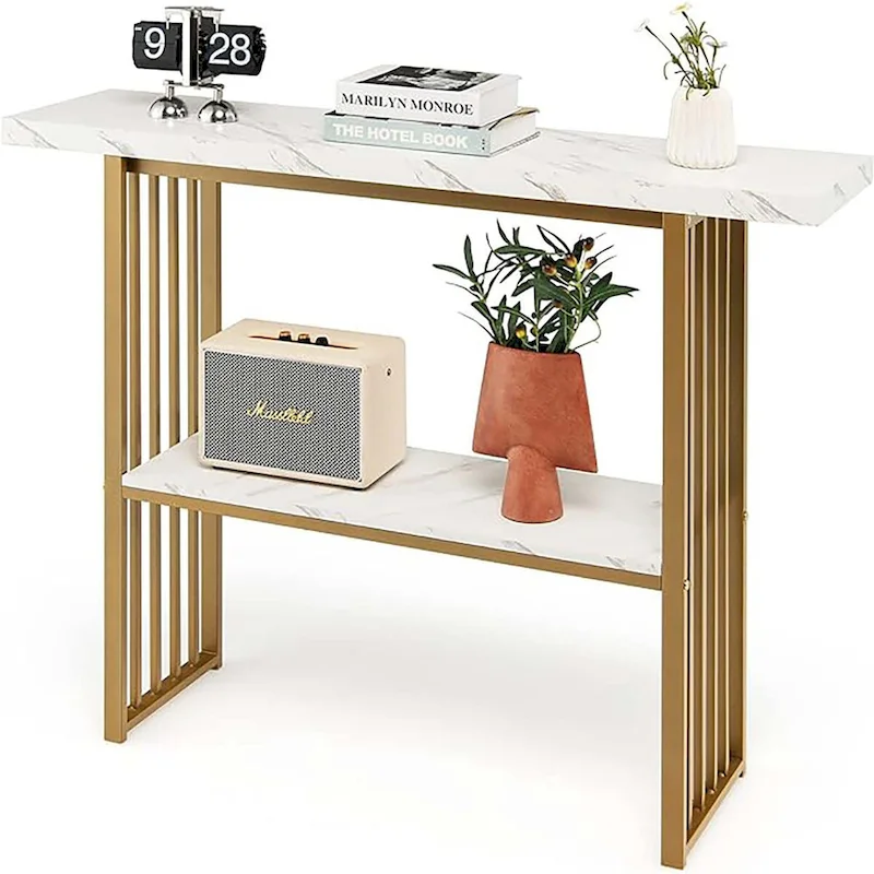 48 Living Room 2-tier Console Table Modern Entryway Hallway Table