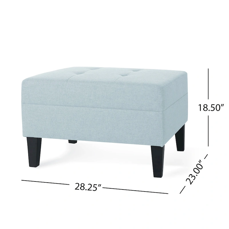 Tiernan Tufted Fabric Ottoman by Christopher Knight Home