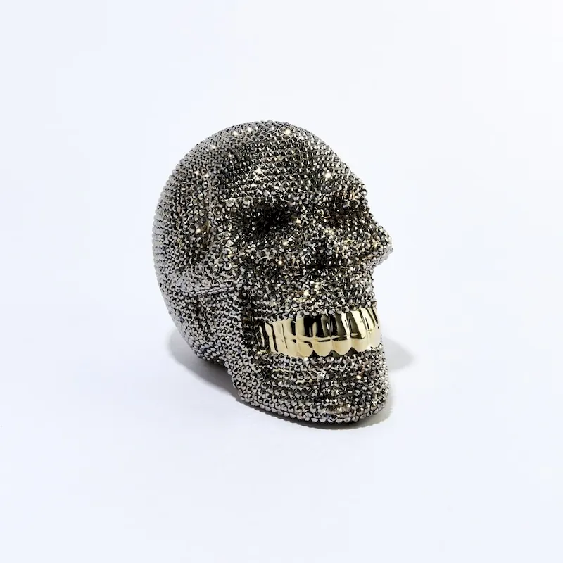 Interior Illusions Plus Rhinestone Skull Bank - 8  long