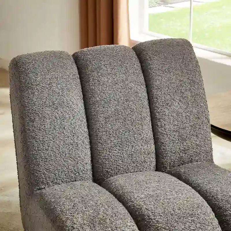 Art Leon Modern Wood and Fabric Accent Sofa Chair