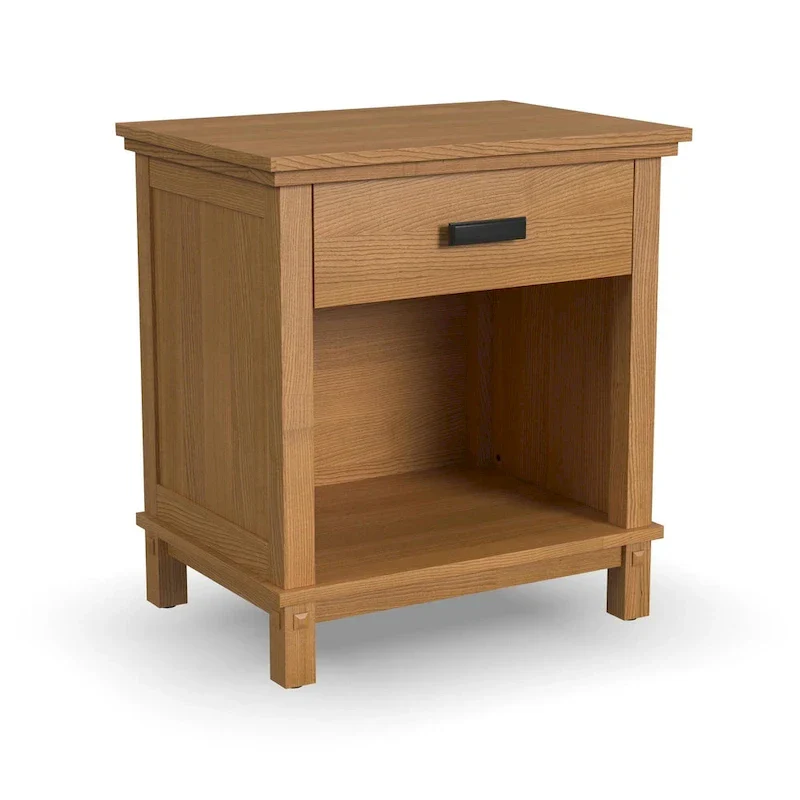 Oak Park Brown Wood Queen Bed, Nightstand and Dresser