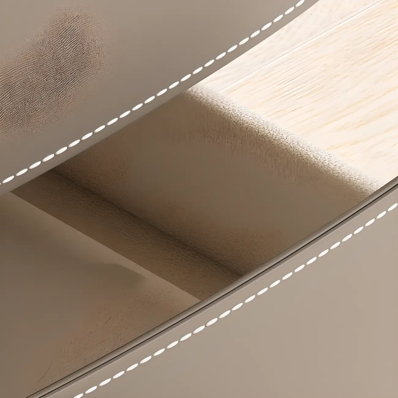 Trendy Low Tray-Top 2 Layer Solid Wood Nightstand