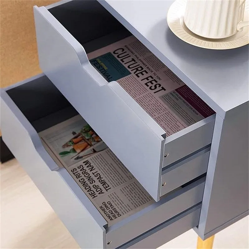 Nightstand with Storage Drawer Set of 2