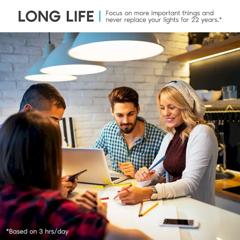 Luxrite A19 LED Light Bulbs 100W Equivalent Dimmable, 1600 Lumens, Enclosed Fixture Rated, Energy Star, E26 Base 12-Pack