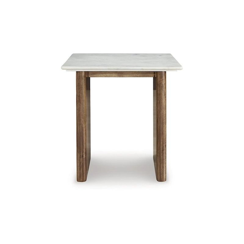 Signature Design by Ashley Isanti Light Brown/White End Table - 23.13W x 23.13D x 22.63H
