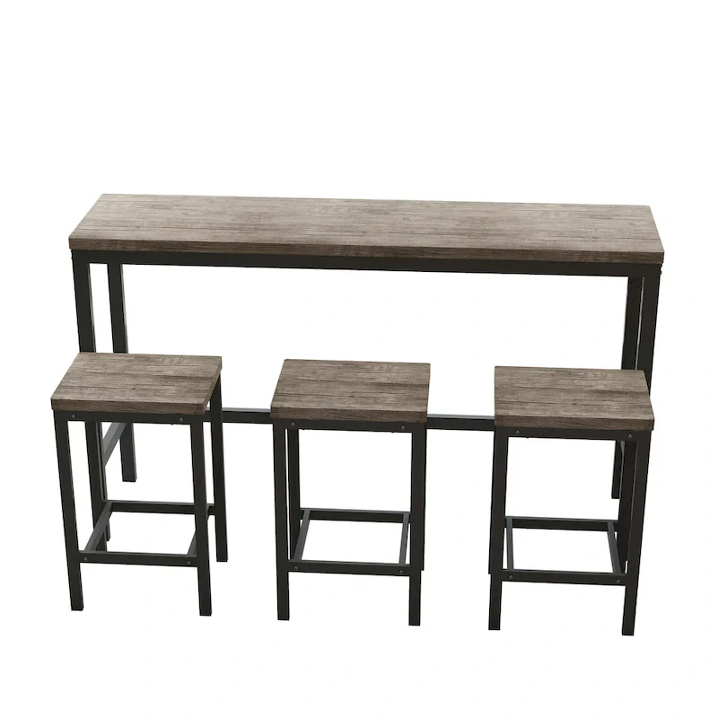 Pub Table Set with 3 Stools