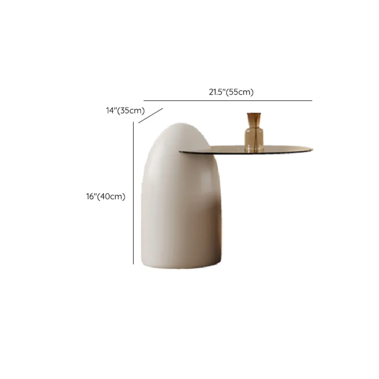 Brown Nesting Tray Wooden Round Coffee Table with 2 Drawers