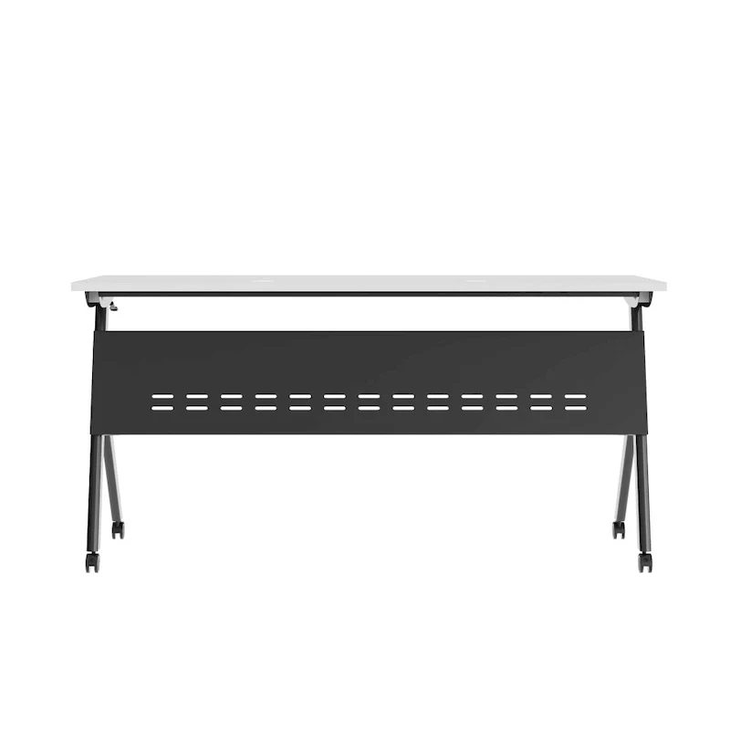 Commercial Nesting Flip Training Table with Steel Frame and Y-Legs - 23.5W x 60D x 30H