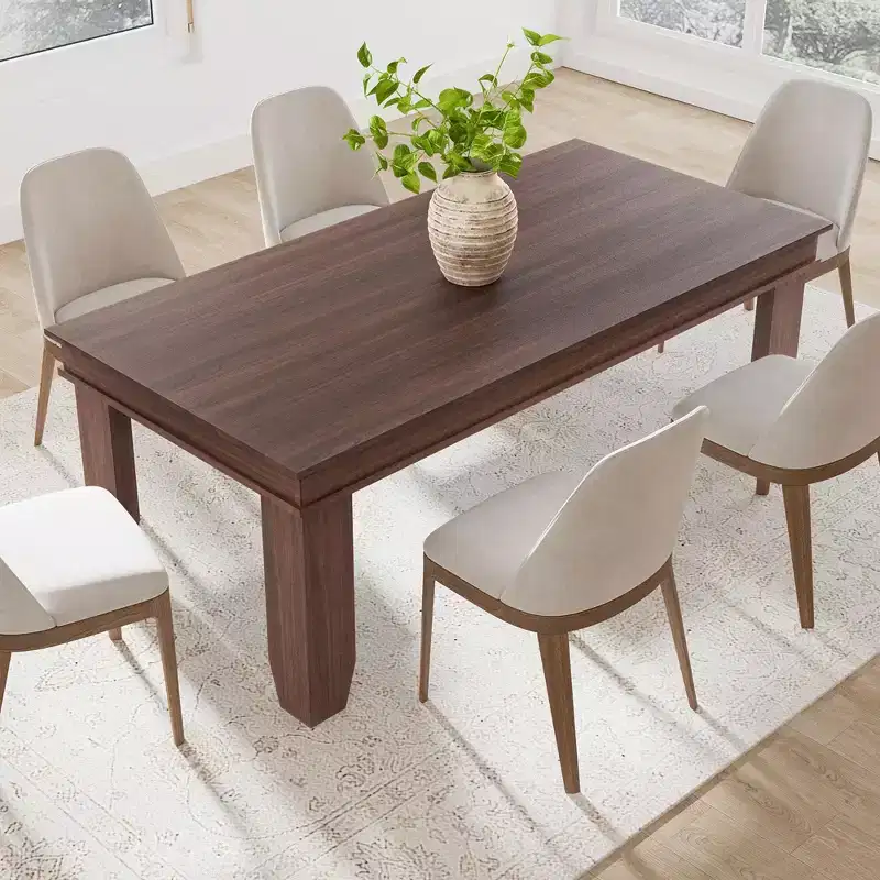 Farmhouse Dining Table 70.87 Inch,Brown Kitchen Table Seats 6-8 People