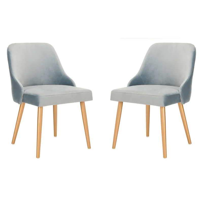 Nobie 18.3 Upholstered Dining Chair - Grey / Gold (Set of 2) - 21 x 22 x 31 - 21Wx22Dx31H
