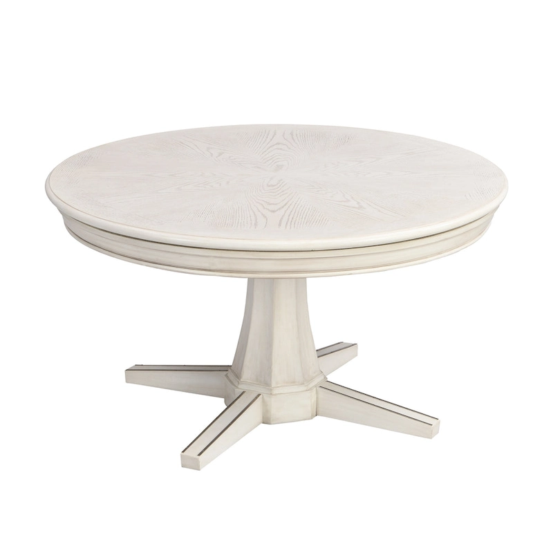 Nami Traditional Antique White 54-inch Wood Round Game Table by Furniture of America