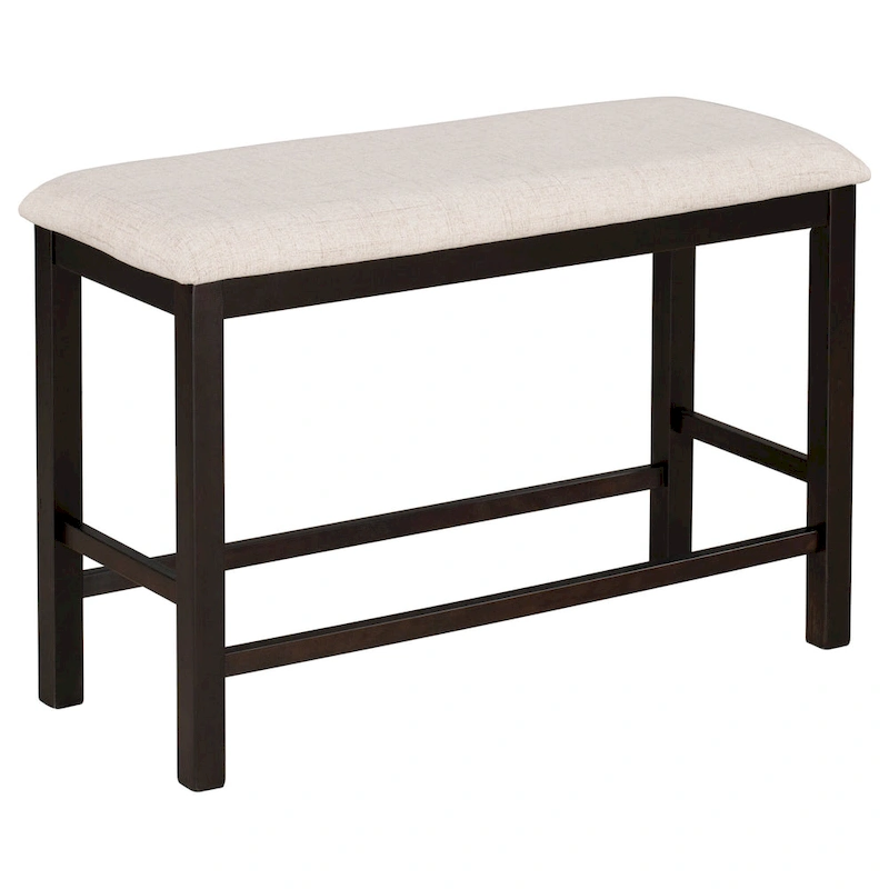 Nestfair 6-Piece Counter Height Dining Table Set with Chairs and Bench