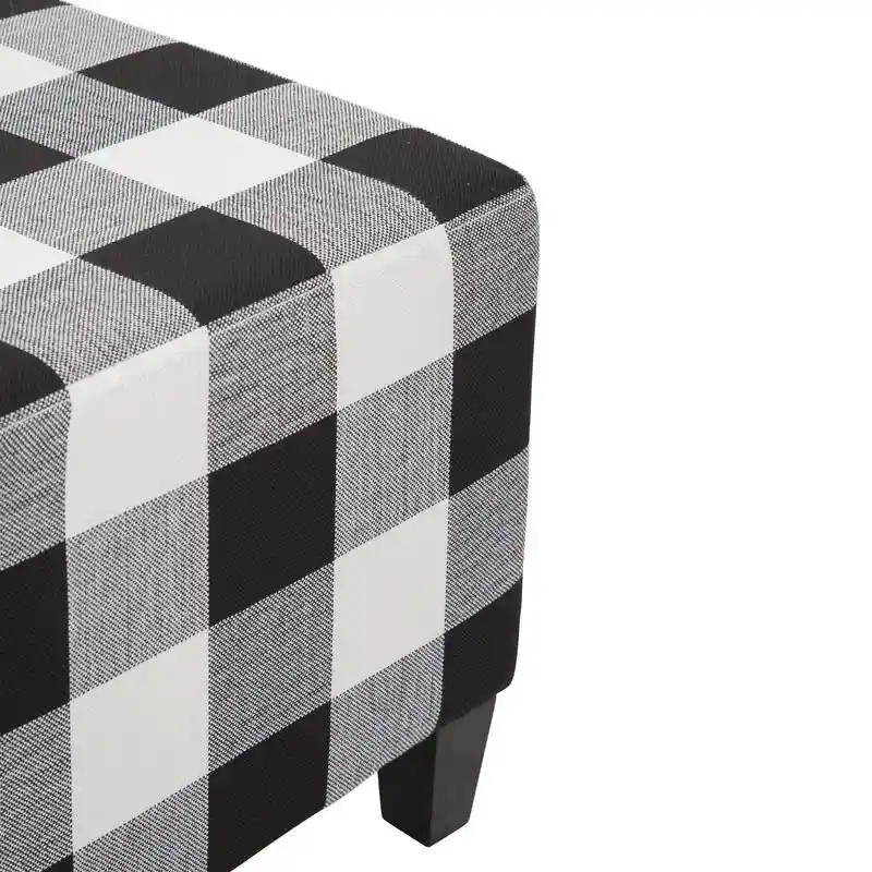 Grafton Home Stockton Plaid/Checkered Ottoman/Footrest