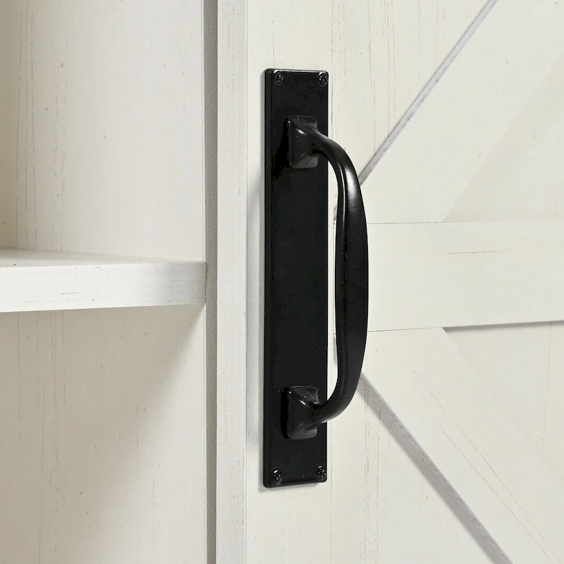 Farmhouse Kitchen Island Cart with Wheels, Power Outlet