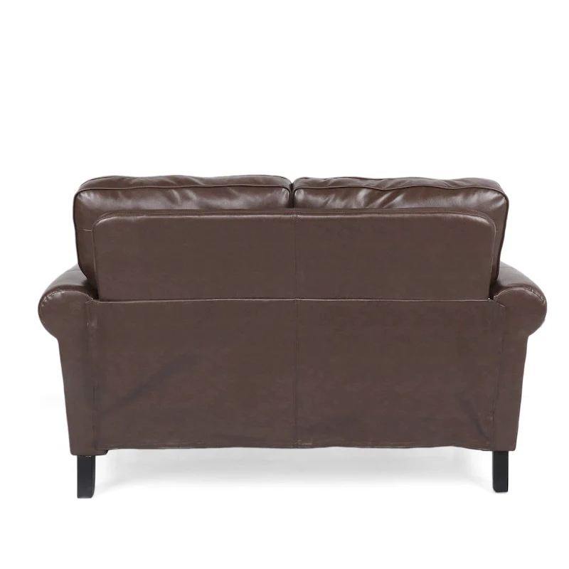 Lawton Faux Leather Loveseat with Nailhead Trim by Christopher Knight Home