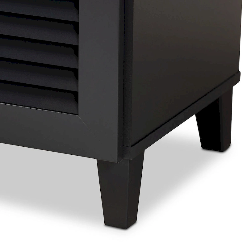 Contemporary 5-shelf/1-drawer Wood Shoe Storage Cabinet
