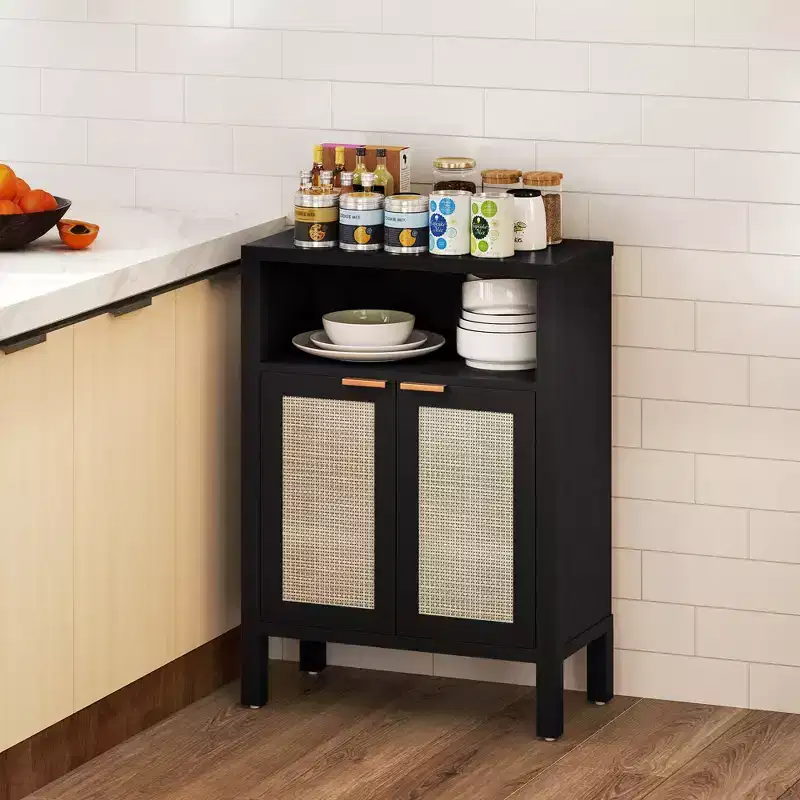 Sideboard Buffet Cabinet with Storage, Modern Accent Cabinet with Adjustable Shelf Bar Cabinet