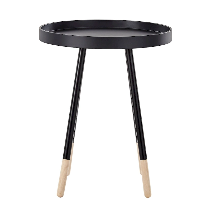 Marcella Paint-Dipped Round Tray-Top Side Table by iNSPIRE Q Modern