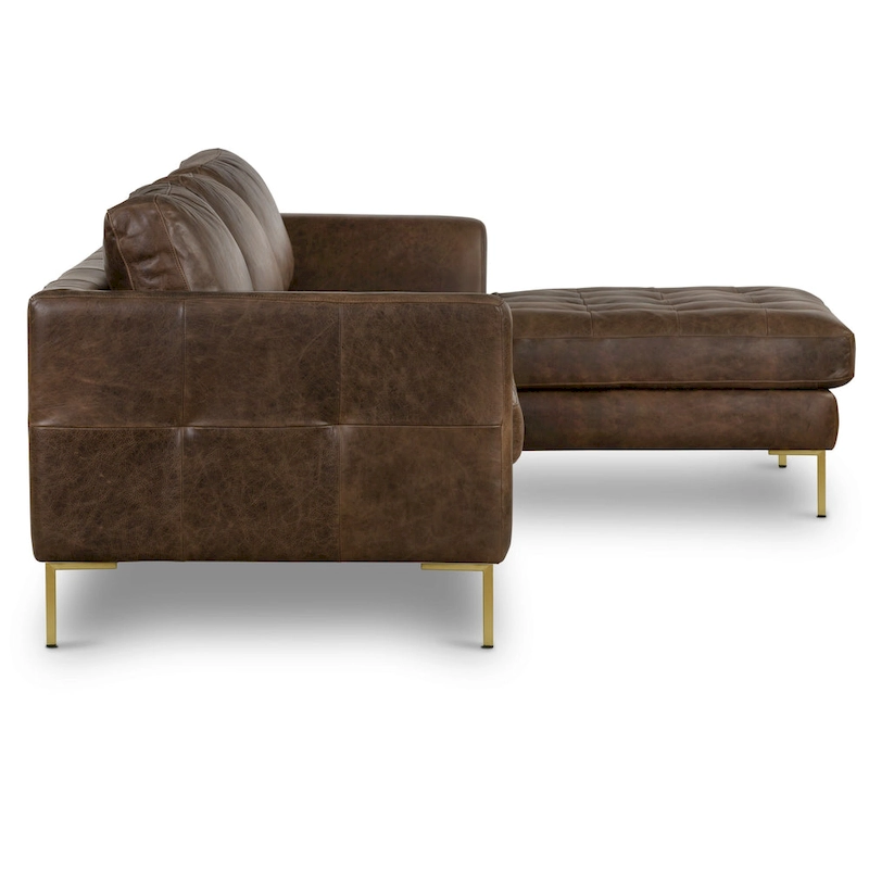 Poly & Bark Calle 114 Right-Facing Sectional - Full Grain Genuine Italian Leather