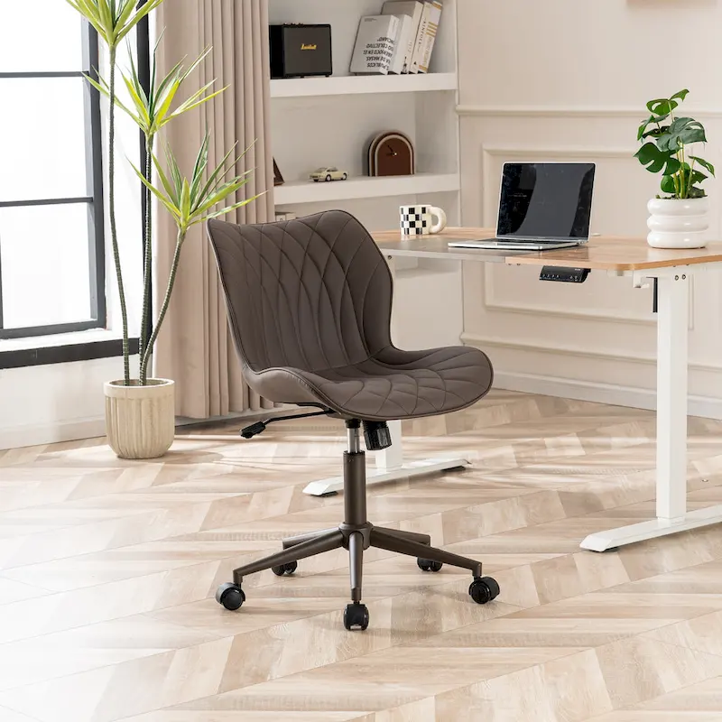 Swivel Armless Desk Chair Office Chairs Makeup Vanity Chair