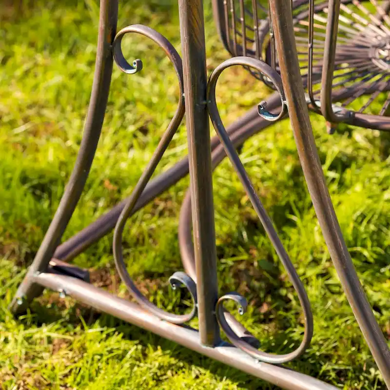 Oasis iron Garden Swing Chair in Antique Bronze - 42.9x35.4x78.74