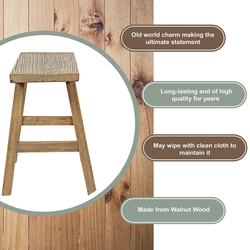 Artissance 35 Long 10 Wide Elmwood Bench, Natural Wood - 8' x 11'