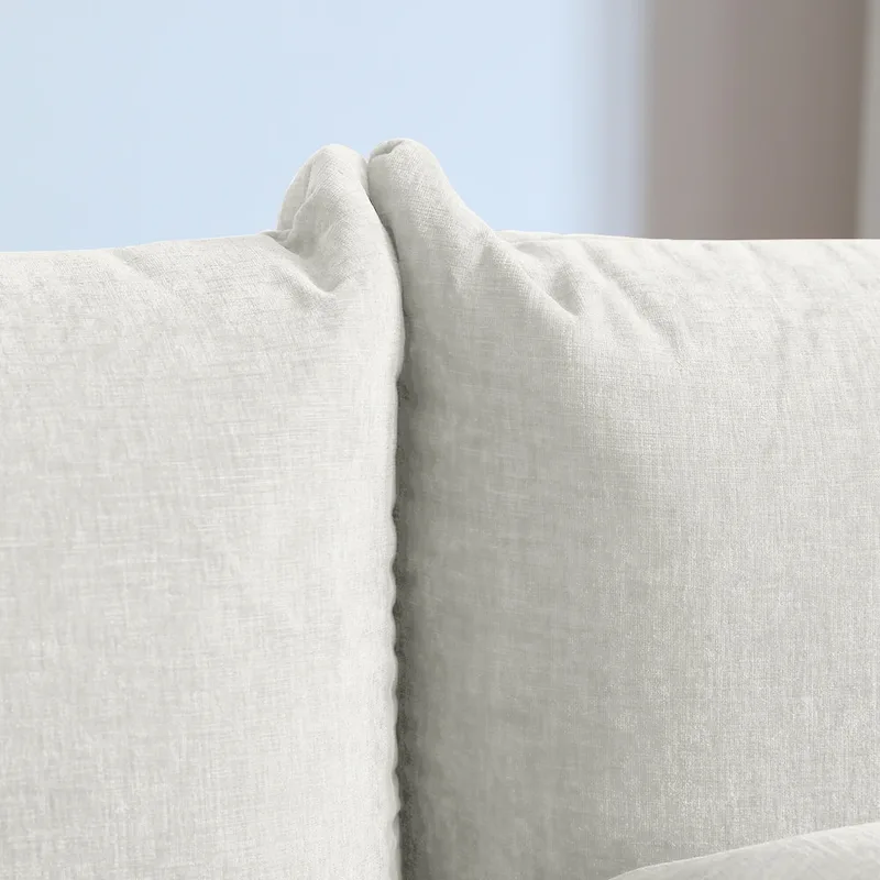 103.9  L-Shaped Sectional Sofa Chenille Fabric 3-Seat Couch with Ottoman