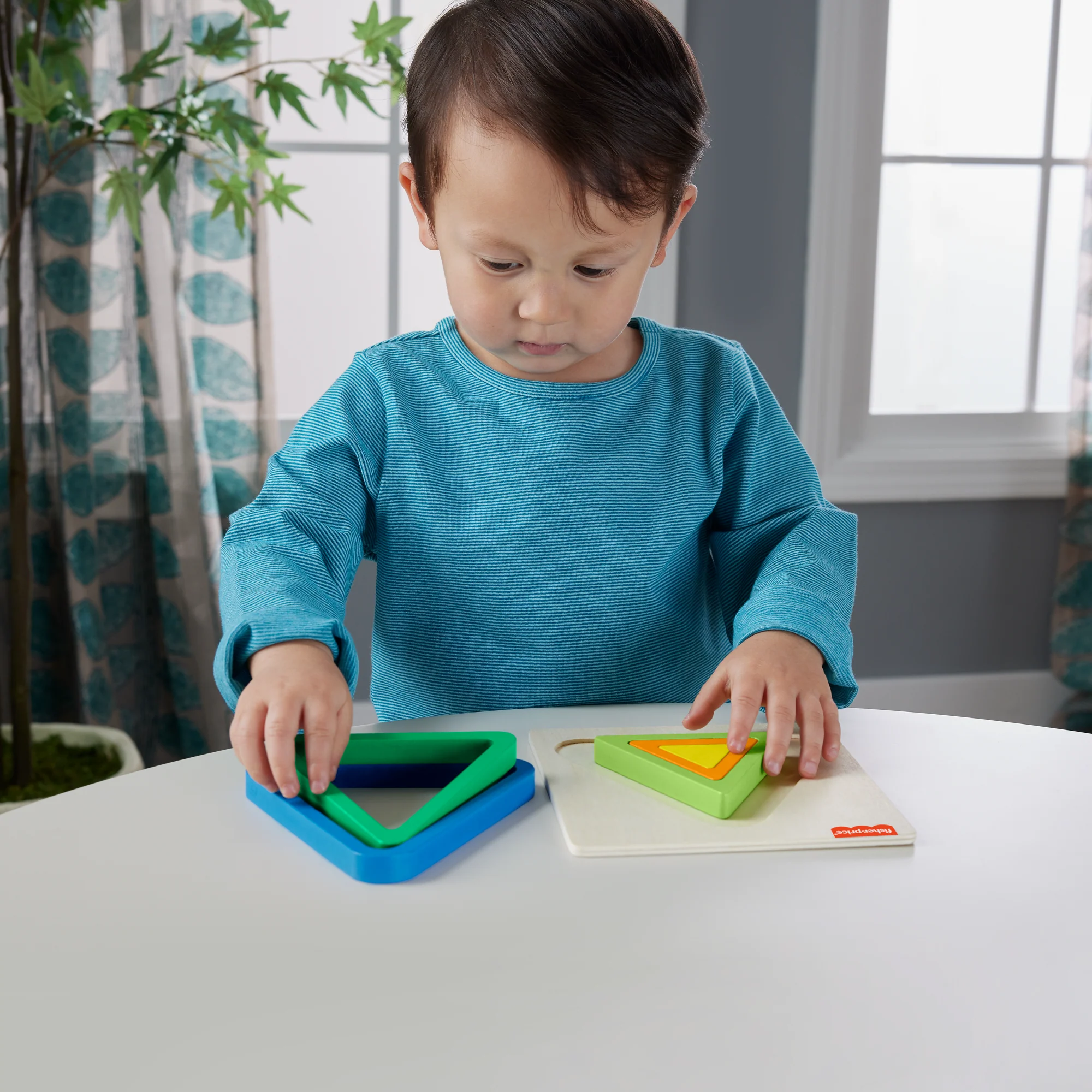 Fisher-Price  Mini Puzzle Arc-en-Ciel en Bois  Triangle, 5Éléments