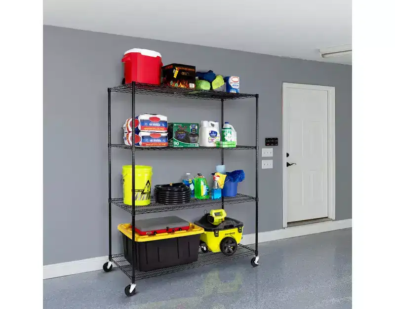 Seville Classics UltraDurable 4-Tier 60 x 24 Steel Wire Shelving Unit