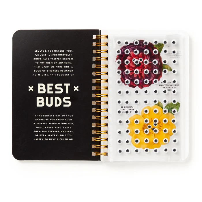 Brass Monkey Best Buds Googly Sticker Book Multi-Coloured 11x1.2x15cm