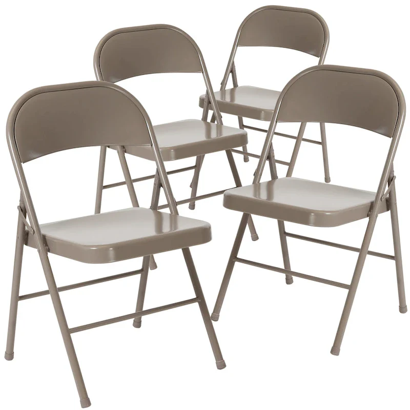 4 Pack Double Braced Metal Folding Chair