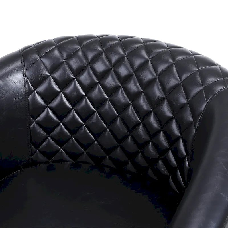 Accent Barrel Chair Living Room With Nailheads And Solid Wood Legs