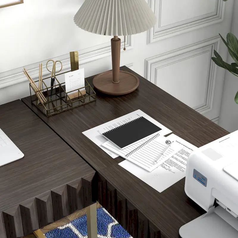 Bird Glam Metal Lift-top L-Shaped Computer Desk with USBs by Furniture of America