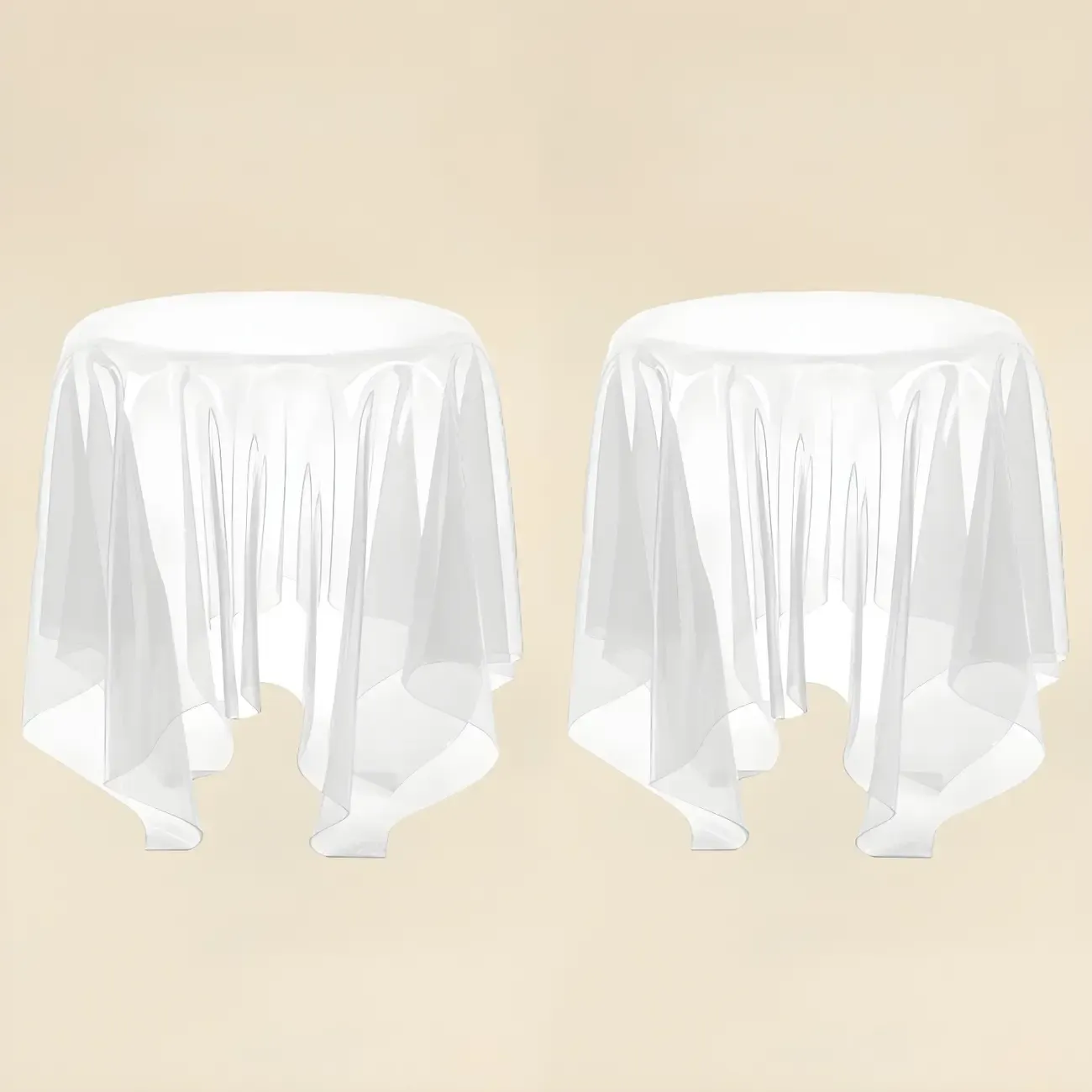 Scandinavian Clear Acrylic Round End Table