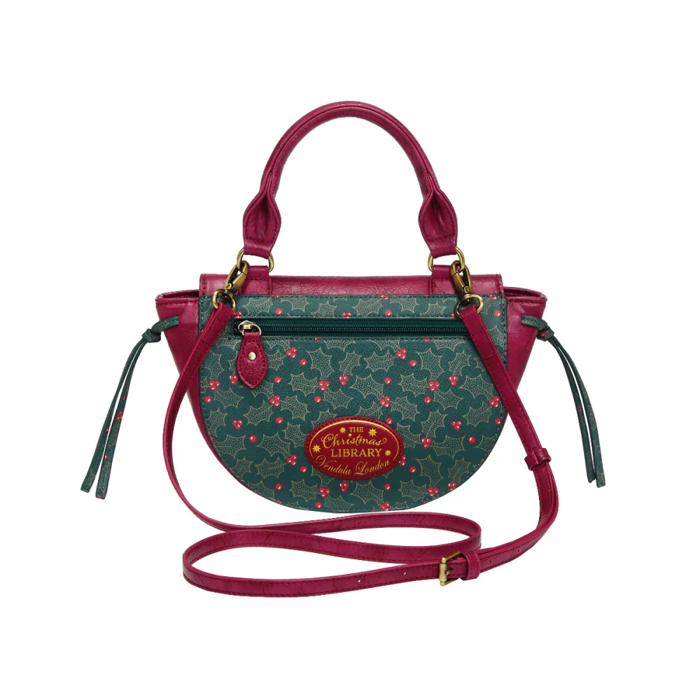 Vendula Christmas Library Winged Top Handle Bag