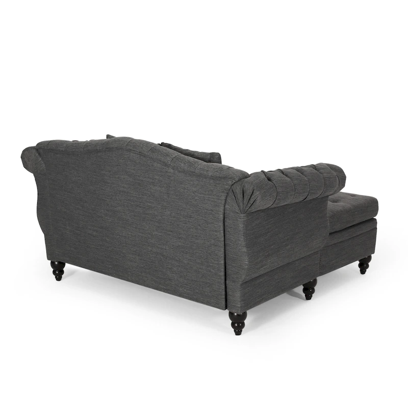 Wellston Tufted Double Chaise Lounge by Christopher Knight Home - 62.50 L x 58.50 W x 34.00 H