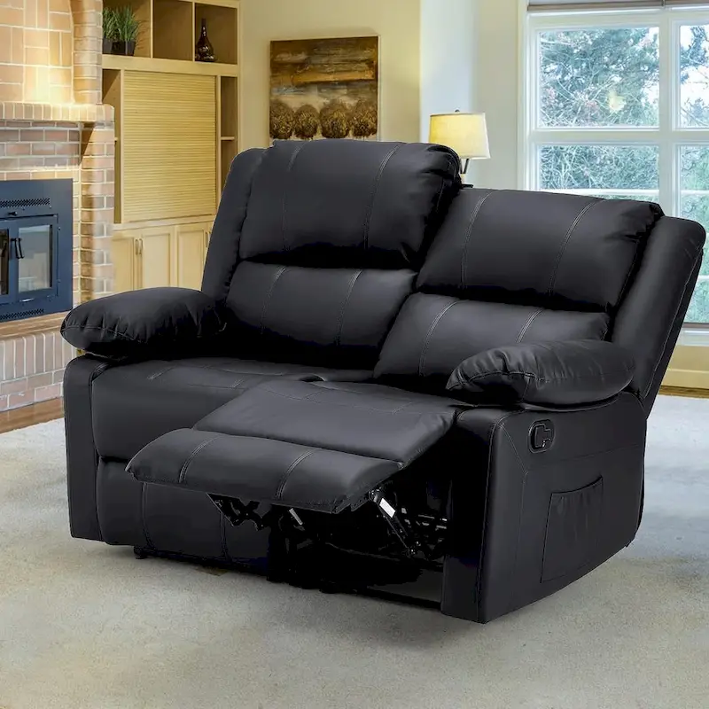 AECOJOY 2-Seater Recliner Loveseat with Heat and Massage Function
