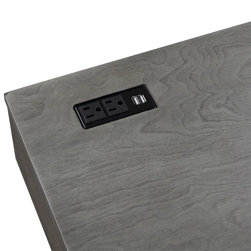 Foli Transitional 47-inch Wood 2-Drawer Desk with USBs and Power Outlets by Furniture of America