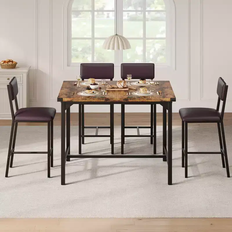 Bar Dining Table Set, Modern Dining Furniture, Dining Room Furniture, Durable Construction, Space-Saving Design