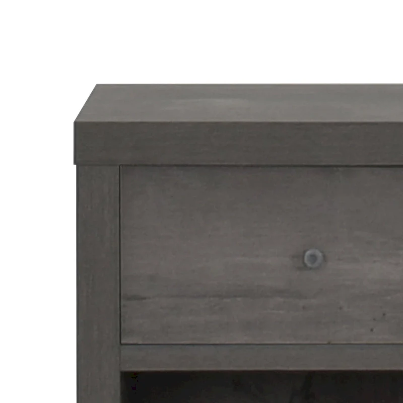 Single Drawer Nightstand with Open Shelf