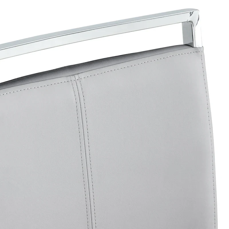 Set of 4 Modern Dining Chairs,High Back Side Chair with C-shaped Tube Chrome Metal Legs