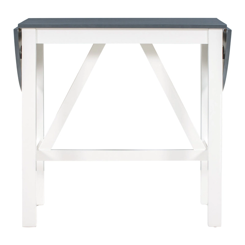 3-Piece Wooden Counter Height Dining Table Set with Drop Leaf Table & 2 Chairs