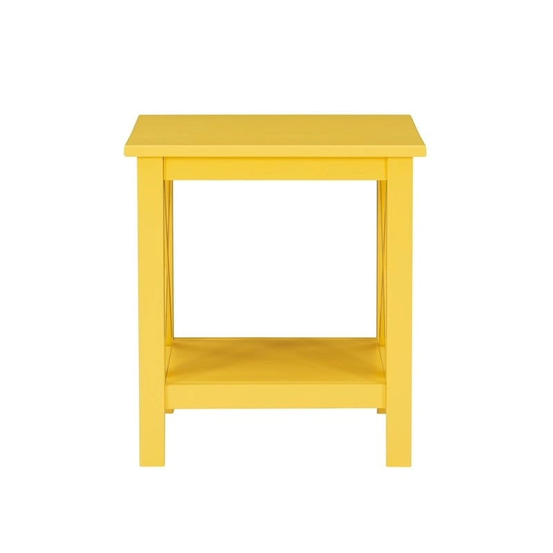 Ripplewood Farmhouse X-Base Side End Table