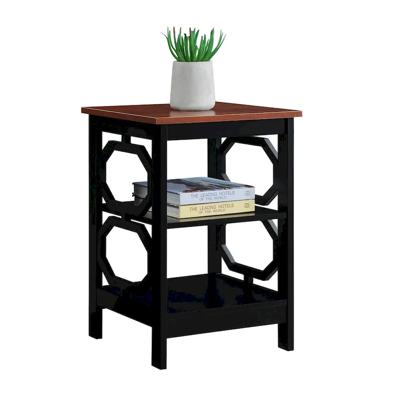 Omega End Table with Shelves