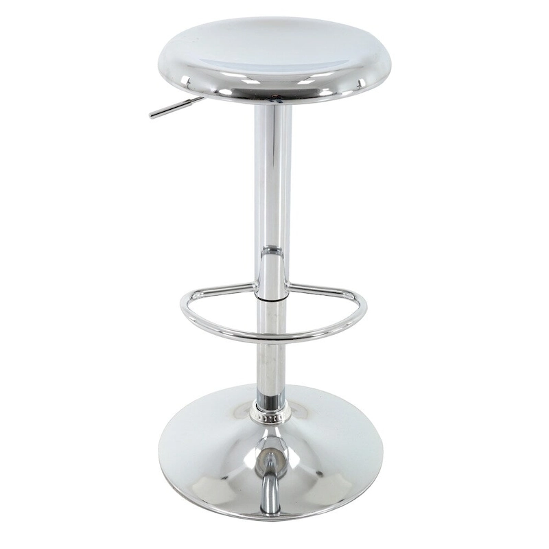 Adjustable Height Barstool in Chromed Finish