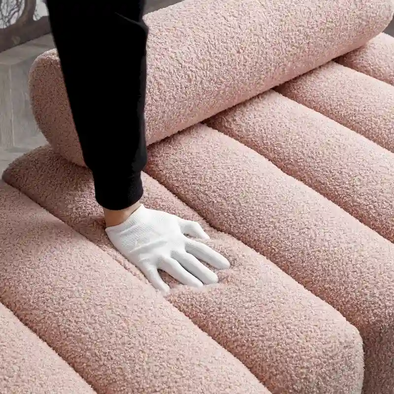 White Sherpa Upholstered Bench with Adjustable Backrest